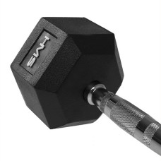 Гантеля HMS Hex Pro 47,5 кг, чорний, код: 17-66-130-IN
