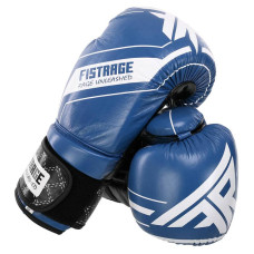 Боксерські рукавиці шкіряні Fistrage 12oz, синій, код: VL-4275_12BL