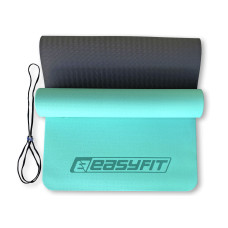 Килимок для йоги та фітнесу двошаровий EasyFit TPE+TC 1830х610х6 мм, м