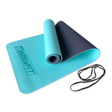 Килимок для йоги та фітнесу двошаровий EasyFit TPE+TC 1830х610х6 мм, м