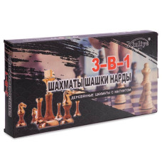 Набір настільних ігор PlayGame 3в1 шахи, шашки, нарди, код: W7701H-S52