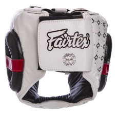 Шолом боксерський з повним захистом шкіряний Fairtex L білий, код: HG10_LW-S52