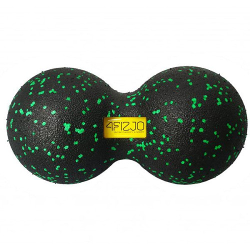 Масажний м'яч подвійний 4FIZJO EPP DuoBall 12 (120 мм), Black/Green, код: P-5907222931325