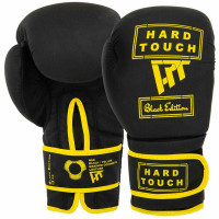 Боксерські рукавиці Hard Touch 14 унцій, чорний-золотий, код: BO-4658_14GO