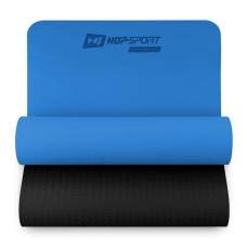 Мат для фітнесу та йоги Hop-Sport TPE 0,6см HS-T006GM синій, код: 5902308217164