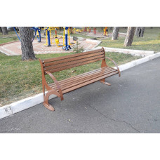 Лавка паркова InterAtletika Плазма 1716х668х866 мм, код: LP011-SM