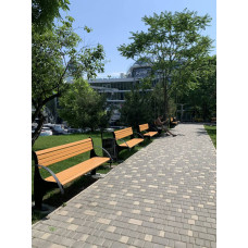 Лавка паркова InterAtletika Плазма 1716х668х866 мм, код: LP011-SM