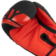 Боксерські рукавиці PowerPlay Matt Challenger 10 унцій, чорний-червоний, код: PP_3086_10oz_Bl/Red
