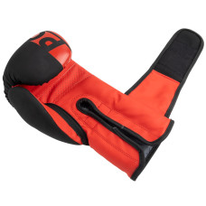 Боксерські рукавиці PowerPlay Matt Challenger 10 унцій, чорний-червоний, код: PP_3086_10oz_Bl/Red