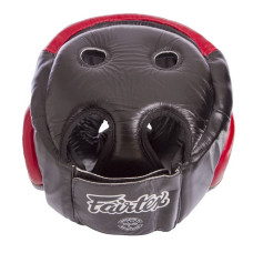 Шолом боксерський з повним захистом шкіряний Fairtex Close L червоний, код: HG13-CLOSE_LR-S52