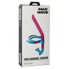 Трубка фронтальна дихальна для плавання MadWave Pro Snorkel junior, рожевий, код: M077702_P