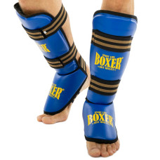 Захист гомілки та стопи для єдиноборств Boxer New, розмір M, синій, код: 2004-4-N_MBL