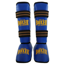 Захист гомілки та стопи для єдиноборств Boxer New, розмір M, синій, код: 2004-4-N_MBL