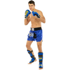 Захист гомілки та стопи для єдиноборств Boxer New, розмір M, синій, код: 2004-4-N_MBL