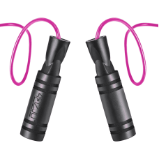 Скакалка з підшипниками 4Fizjo Basic 280 см, чорний-рожевий, код: P-5907739313140