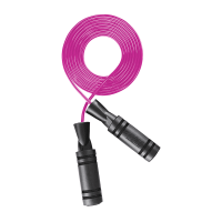 Скакалка з підшипниками 4Fizjo Basic 280 см, чорний-рожевий, код: P-5907739313140