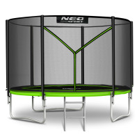 Батут Neo-Sport NS-08Z231 з зовнішньою сіткою 8 футів 252 см, чорно-зелений, код: DM-NS-08Z231-IN