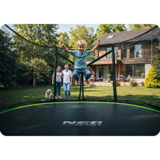 Батут Neo-Sport NS-08Z231 з зовнішньою сіткою 8 футів 252 см, чорно-зелений, код: DM-NS-08Z231-IN