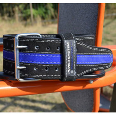 Пояс для пауерліфтингу шкіряний Power System PowerLifting Line XXL, чорний-синій, код: PS-3800_2XL_Black_Blue