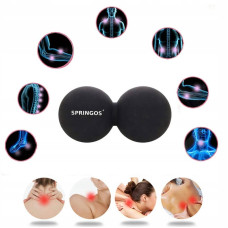 Масажний м"яч подвійний Springos Lacrosse Double Ball 130х65 мм, код: FA0053