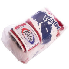 Рукавички боксерські шкіряні Fairtex Thai Print 12 унцій, білий-синій-червоний, код: BGV1-THAI_12-S52