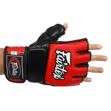 Рукавички для змішаних єдиноборств MMA Fairtex M, червоний, код: BO-0582_MR