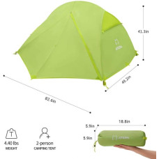 Ультралегкий намет Atepa Hiker II, 2100х1250х1050мм, світло-жовтогарячий, код: AT2002_Light Orange