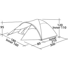 Намет тримісний EasyCamp Quasar 300 Steel Blue (120417), код: 929567-SVA