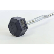 Штанга фіксована BioGym Rubber Hexagon Barbell 25 кг, код: TA-6231-25