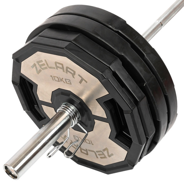 Диски гумові 2 Handle металева втулка Zelart 51мм, 15кг, чорний-сірий, код: TA-4792-15
