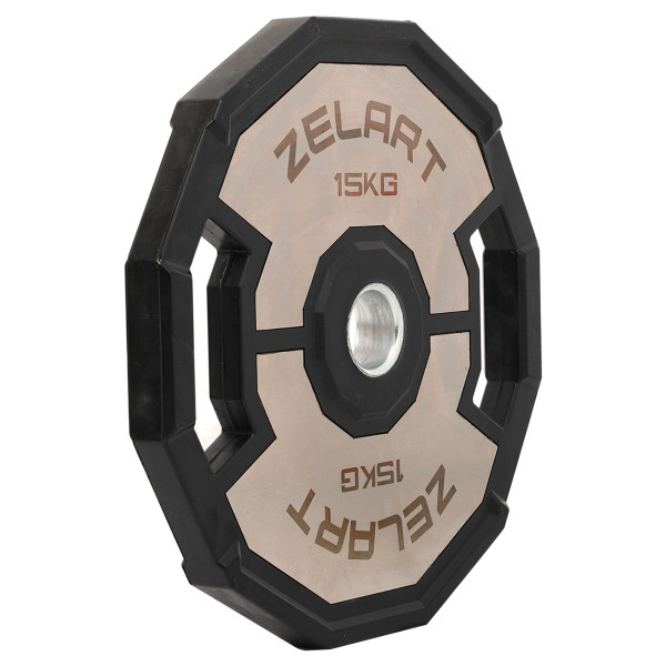 Диски гумові 2 Handle металева втулка Zelart 51мм, 15кг, чорний-сірий, код: TA-4792-15