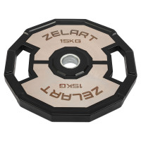 Диски гумові 2 Handle металева втулка Zelart 51мм, 15кг, чорний-сірий, код: TA-4792-15