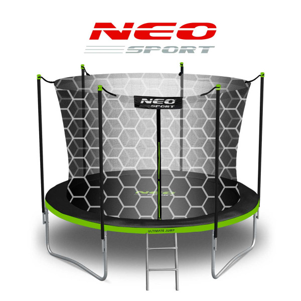 Батут Neo-Sport з внутрішньою 10 футів 312 см, чорно-зелений, код: NS-10W231-IN