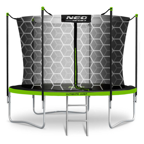 Батут Neo-Sport з внутрішньою 10 футів 312 см, чорно-зелений, код: NS-10W231-IN