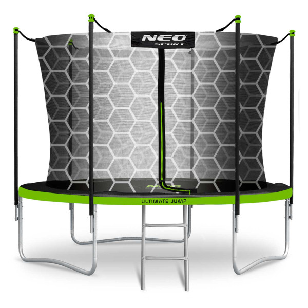 Батут Neo-Sport з внутрішньою 10 футів 312 см, чорно-зелений, код: NS-10W231-IN