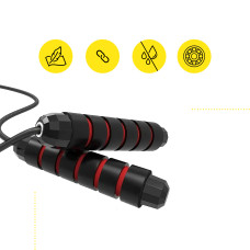 Скакалка швидкісна для кросфіту Cornix Speed Rope Classic з обтяженням, чорний-червоний, код: XR-0354