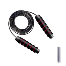 Скакалка швидкісна для кросфіту Cornix Speed Rope Classic з обтяженням, чорний-червоний, код: XR-0354