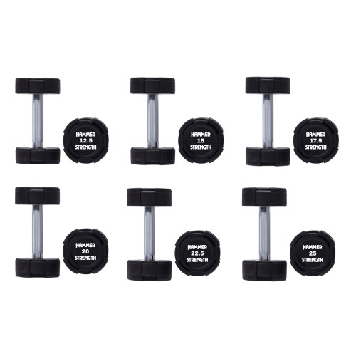 Гантельний ряд Hammer Strength TPU 12.5-25 кг (6 пар), 225 кг, код: 523476-AX