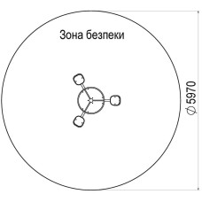 Карусель InterAtletika Волошка, 1798х1579х826 мм, код: T216-SM