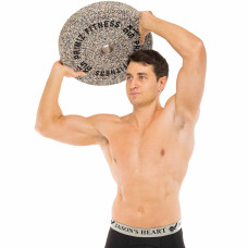 Бамперні диски із структурної гуми Record Bumper Plates 51мм, 15кг, сірий, код: TA-4787-15