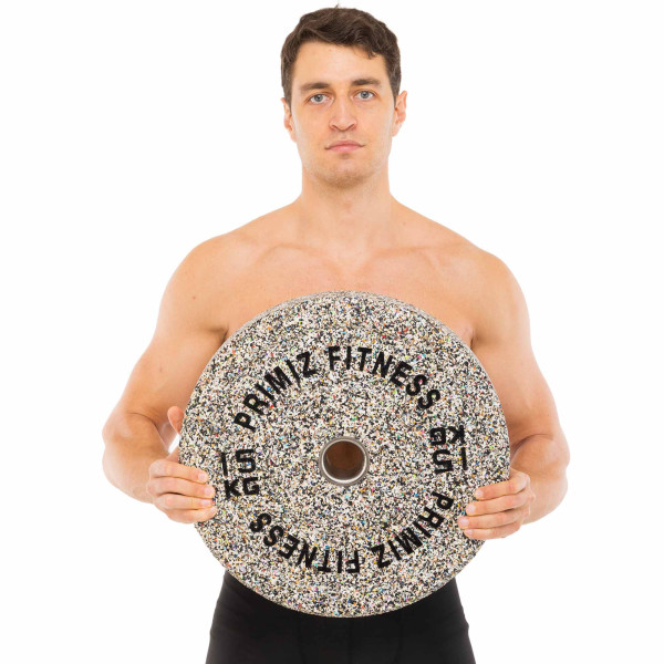 Бамперні диски із структурної гуми Record Bumper Plates 51мм, 15кг, сірий, код: TA-4787-15