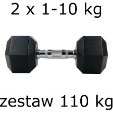 Гантельний ряд UnderFit Hex 2х1-10 кг (110 кг), код: M-11242353-IN