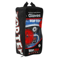 Рукавички боксерські TopTen Performance шкіра, 12oz, червоний-чорний, код: TOP-041_12R
