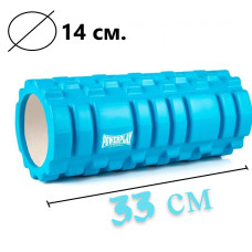 Масажний ролик (роллер) PowerPlay Massage Roller 330х140 мм, синій, код: PP_4025_Blue