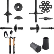 Трекінгові палиці PowerPlay Friluftsliv Black/White 80-135 см (пара), код: PP_9107_FRILUFTSLIV