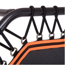 Фітнес батут восьмикутний FitGo 122см чорний-оранжевий, код: FI-2904-122-S52