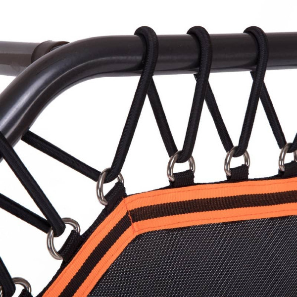 Фітнес батут восьмикутний FitGo 122см чорний-оранжевий, код: FI-2904-122-S52