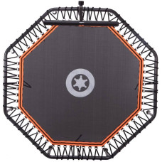Фітнес батут восьмикутний FitGo 122см чорний-оранжевий, код: FI-2904-122-S52
