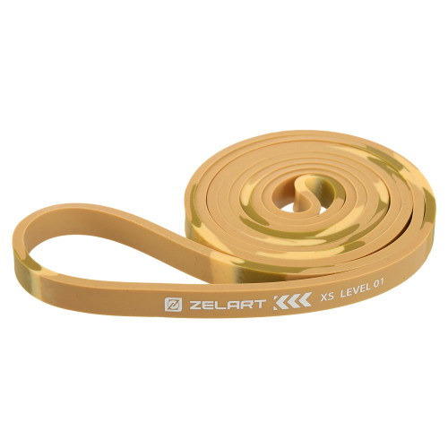 Гума петля для підтягувань та тренувань стрічка силова Zelart Power Bands XS (7-16 кг) хакі-камуфляж, код: FI-7695-1