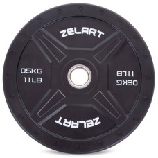 Бамперні диски для кроссфіта Zelart Bumper Plates 5 кг, чорний, код: TA-2258-5